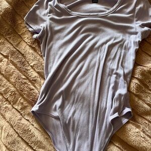 SHEIN Purple Fitted Bodysuit Top